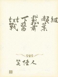 txt下载超级战医萧叶