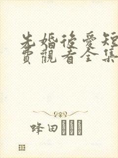 先婚后爱短剧免费观看全集高清