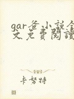 gar爸小说全文免费阅读最新章节