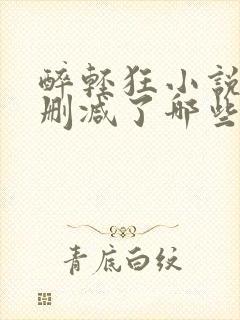 醉轻狂小说原著删减了哪些封面