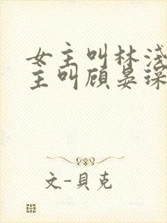 女主叫林浅月男主叫顾晏琛封面