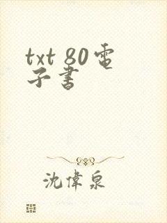 txt 80电子书