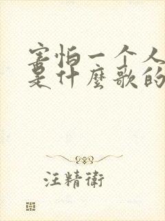 害怕一个人孤独是什么歌的歌词