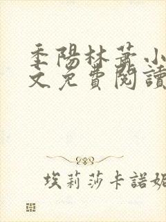 季阳林萧小说全文免费阅读封面