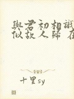 与君初相识·恰似故人归 在线播放