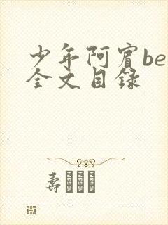 少年阿宾ben全文目录