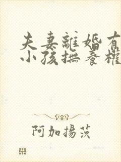 夫妻离婚有两个小孩抚养权怎么判