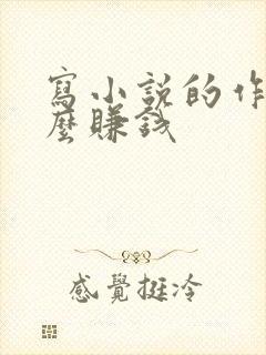 写小说的作者怎么赚钱