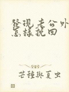 发现老公外遇该怎样挽回