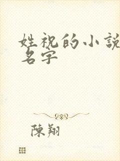 姓祝的小说女主名字封面