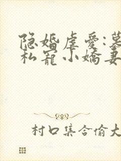 隐婚虐爱:慕少私宠小娇妻