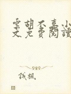 云胡不喜小说全文免费阅读封面