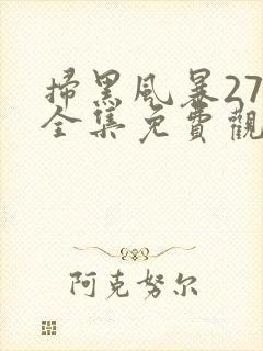 扫黑风暴27集全集免费观看