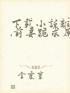 下载小说离婚后,前妻跪求原谅封面