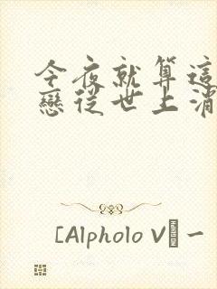 今夜就算这份爱恋从世上消失免费封面