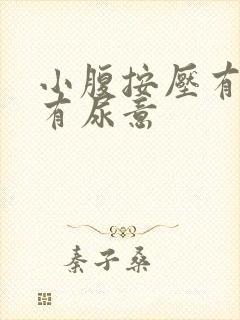 小腹按压有痛感有尿意