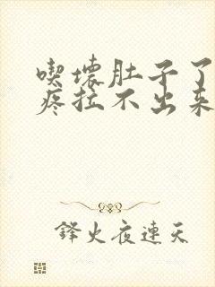 吃坏肚子了肚子疼拉不出来怎么办