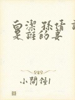 白洁 孙倩 谁是谁的妻