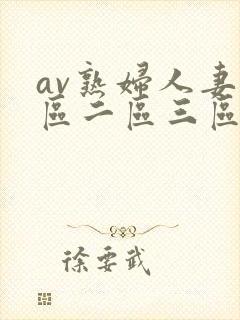 av熟妇人妻一区二区三区