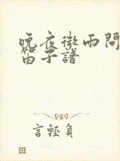 晚夜微雨问海棠笛子谱