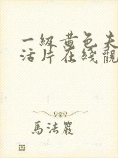 一级黄色夫妻生活片在线观看