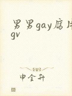 男男gay腐片gv