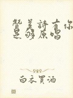 赞美诗有你我就足够原唱封面