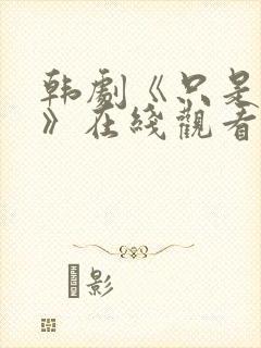 韩剧《只是朋友》在线观看完整版封面