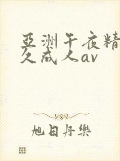 亚洲午夜精品久久成人av封面