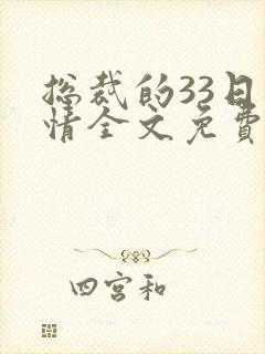 总裁的33日索情全文免费阅读