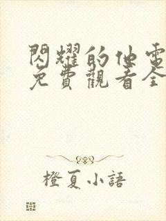 闪耀的他电视剧免费观看全集高清版