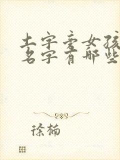 土字旁女孩子的名字有哪些封面