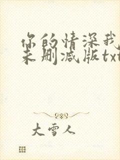 你的情深我不配未删减版txt下载