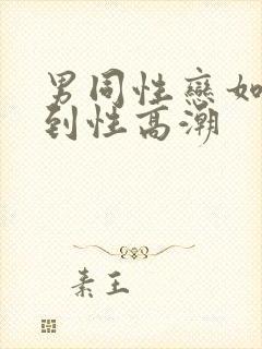 男同性恋如何达到性高潮