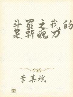 斗罗之我的武魂是斩魄刀