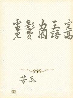 电影力王完整版免费国语高清