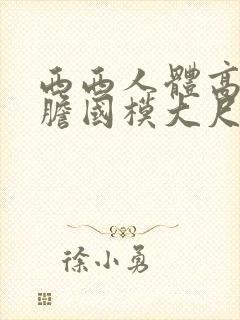 西西人体高清大胆国模大尺度