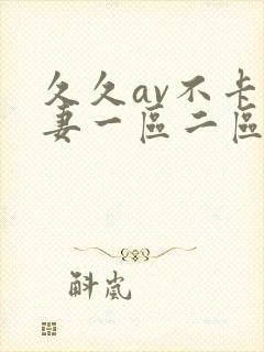 久久av不卡人妻一区二区三区