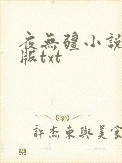 夜无疆小说精校版txt