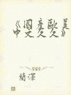 《国产欧美日韩中文久久》