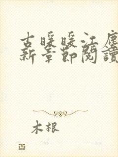 古暖暖江尘御最新章节阅读封面