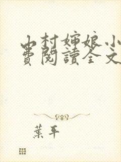 山村婶娘小说免费阅读全文