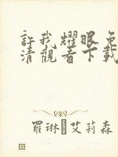 许我耀眼免费高清观看下载