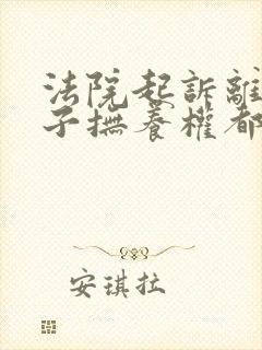 法院起诉离婚孩子抚养权都判给谁封面