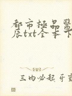 都市极品医神叶辰txt全本下载