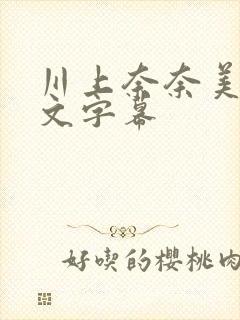 川上奈奈美 中文字幕封面