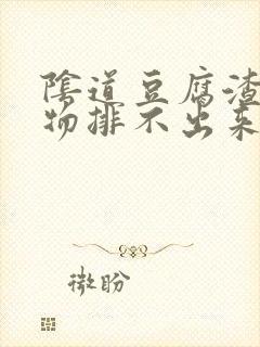 阴道豆腐渣分泌物排不出来