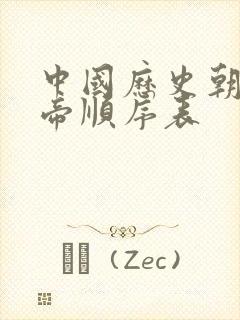 中国历史朝代皇帝顺序表封面