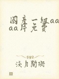 国产一级aaaaa片免费