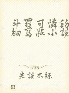 斗罗可怜的小舞细写版小说封面